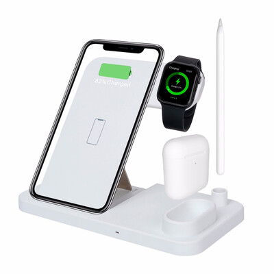 4 in 1 Wireless Charger For iPhone X XR 8 Fast Wireless Charging Station for Airpods For Apple Watch 4 3 2 For Apple Pencil
4 in 1 Wireless Charger For iPhone X XR 8 Fast Wireless Charging Station for Airpods For Apple Watch 4 3 2 For Apple Pencil