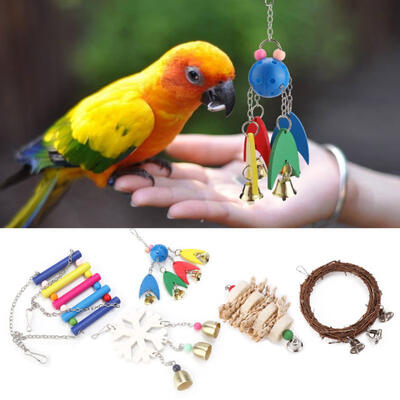 Greensen 5Pcs Parrot Ladder Bell Chewing Swinging Climbing Toy Bird Hanging Toys Cage Accessories
Greensen 5Pcs Parrot Ladder Bell Chewing Swinging Climbing Toy Bird Hanging Toys Cage Accessories