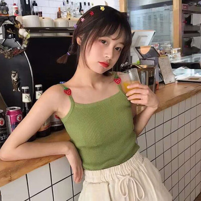 Causal Knitted Camisole Tops Beach Wear Sexy Pineapple Strawberry Vest Sleeveless Basic Camisole
Causal Knitted Camisole Tops Beach Wear Sexy Pineapple Strawberry Vest Sleeveless Basic Camisole