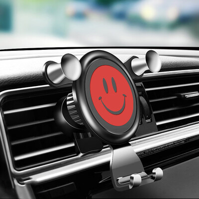 Tailored 360° Rotating Gravity Car Mount Air Vent Creative Smiley Face Holder Bracket
Tailored 360° Rotating Gravity Car Mount Air Vent Creative Smiley Face Holder Bracket