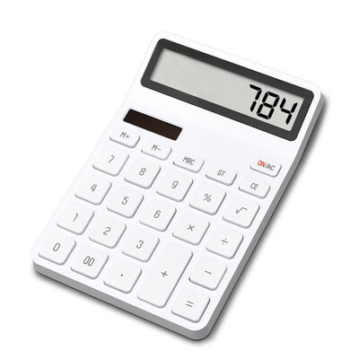 Xiaomi LEMO Desktop Calculator Photoelectric Dual Drive 12 Number Display Automatic Shutdown Calculator For Office Finance white
Xiaomi LEMO Desktop Calculator Photoelectric Dual Drive 12 Number Display Automatic Shutdown Calculator For Office Finance white