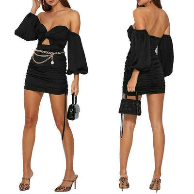 Sexy Women Off Shoulder Solid Backless Puff Sleeve Clubwear Casual Party Dress
Sexy Women Off Shoulder Solid Backless Puff Sleeve Clubwear Casual Party Dress