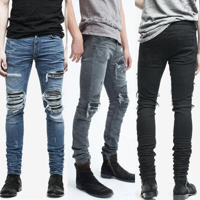 Fashion Men&39s Distressed Ripped Trousers Destroyed Wash Denim Zipper Ankle Skinny Jeans Pants
Fashion Men&39s Distressed Ripped Trousers Destroyed Wash Denim Zipper Ankle Skinny Jeans Pants