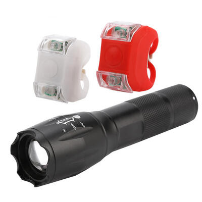 Greensen T6 Strong Light Cycling Flashlight Bicycle Headlight Taillight Mountain Bike Warning Lamp Set
Greensen T6 Strong Light Cycling Flashlight Bicycle Headlight Taillight Mountain Bike Warning Lamp Set