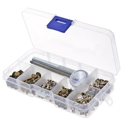 120Sets 2 Colors Clothes 4 in 1 Fastener Snap Set Metal Press Stud Cloth Button Setting Tool Kit
120Sets 2 Colors Clothes 4 in 1 Fastener Snap Set Metal Press Stud Cloth Button Setting Tool Kit