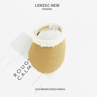 Summer new Korean straw hat Pearl Hat ladies outdoor sun visor sun visor papyrus Cap
Summer new Korean straw hat Pearl Hat ladies outdoor sun visor sun visor papyrus Cap