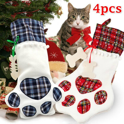 124pcs Pet Christmas Gift Bags Pet Dog Cat Paw Stocking Socks Candy Bags Xmas Tree Ornaments Christmas New Year Favors
124pcs Pet Christmas Gift Bags Pet Dog Cat Paw Stocking Socks Candy Bags Xmas Tree Ornaments Christmas New Year Favors