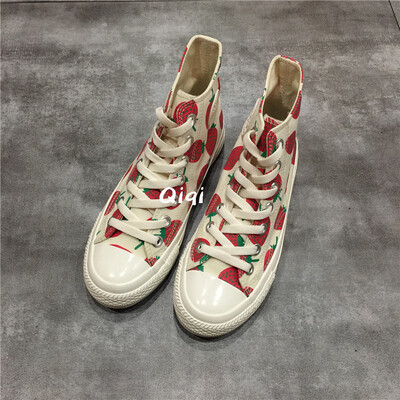 Spring 2019 New Joker Korean version of high canvas shoes women Strawberry shoes women retro Hong Kong style board shoes
Spring 2019 New Joker Korean version of high canvas shoes women Strawberry shoes women retro Hong Kong style board shoes