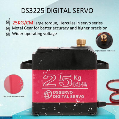 4pcs DSSERVO DS3225 Digital Servo 25KG Metal Gear High Torque Waterproof for RC Traxxas HSP Car Boat Helicopter Robot Airplane
4pcs DSSERVO DS3225 Digital Servo 25KG Metal Gear High Torque Waterproof for RC Traxxas HSP Car Boat Helicopter Robot Airplane