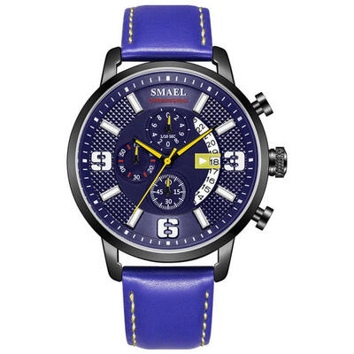 SMAEL 9078 Fashion Quartz Wristwatch Casual Waterproof Watch With Leather Strap For Men
SMAEL 9078 Fashion Quartz Wristwatch Casual Waterproof Watch With Leather Strap For Men