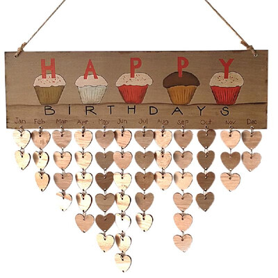 Wooden Calendar Board Sign Family Celebration&Birthday Reminder DIY Wooden Craft for Home Decoration
Wooden Calendar Board Sign Family Celebration&Birthday Reminder DIY Wooden Craft for Home Decoration