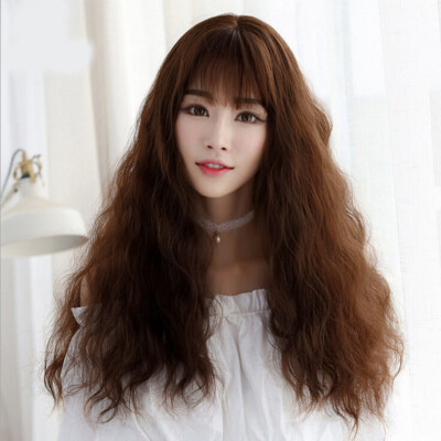 Gobestart Fashion Japanese Female Long Curly Air Bangs Wig High Temperature Wire No Lcae
Gobestart Fashion Japanese Female Long Curly Air Bangs Wig High Temperature Wire No Lcae