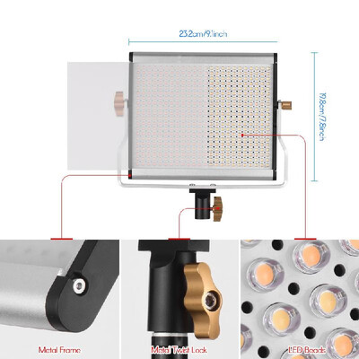 Andoer Portable LED Video Light Panel Kit Fill-in Lamp CRI95 Adjustable Brightness 3200-5600K Color Temperature with Light Stand
Andoer Portable LED Video Light Panel Kit Fill-in Lamp CRI95 Adjustable Brightness 3200-5600K Color Temperature with Light Stand
