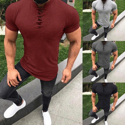 Fashion Stylish Men´s T Shirt Slim Fit V Neck Short Sleeve Muscle Casual Tops T-Shirts
Fashion Stylish Men´s T Shirt Slim Fit V Neck Short Sleeve Muscle Casual Tops T-Shirts