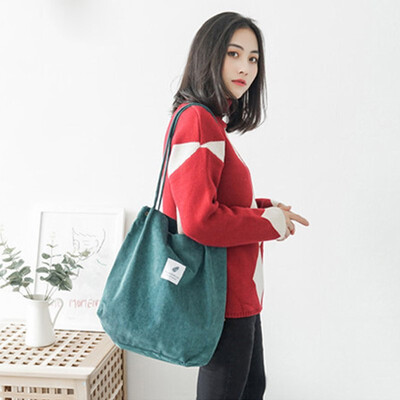 Brand High Capacity Women Corduroy Totes Female Casual Solid Shoulder Bag Foldable Reusable Shopping Beach Bag
Brand High Capacity Women Corduroy Totes Female Casual Solid Shoulder Bag Foldable Reusable Shopping Beach Bag