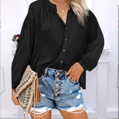 Tailored Womens Fashion V-neck Loose Single-row Button Long-sleeved Shirts Blouses
Tailored Womens Fashion V-neck Loose Single-row Button Long-sleeved Shirts Blouses