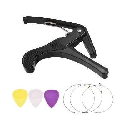 Musical Instrument Accessory Set Guitar Capo for Acoustic Electric Guitar Ukulele with 3pcs Guitar Picks&3pcs Guitar Strings
Musical Instrument Accessory Set Guitar Capo for Acoustic Electric Guitar Ukulele with 3pcs Guitar Picks&3pcs Guitar Strings
