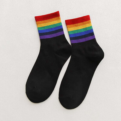 Fashion Unisex Rainbow Striped Socks Sport Socks Ankle High Socks Casual Hosiery Cotton Socks Skateboard Socks Breathable Socks
Fashion Unisex Rainbow Striped Socks Sport Socks Ankle High Socks Casual Hosiery Cotton Socks Skateboard Socks Breathable Socks