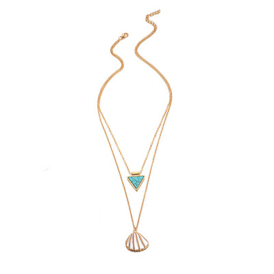 Bohemian Multilayer Necklace Triangle Blue Turquoises Stone Handmade Choker for Women Shell Pendant Necklace Party Jewelry
Bohemian Multilayer Necklace Triangle Blue Turquoises Stone Handmade Choker for Women Shell Pendant Necklace Party Jewelry