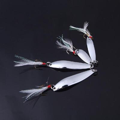 Lixada 4Pcs 571013g Fishing Spoon Lure Sequin Paillette Metal Hard Bait with Feather Hook Tackle Silver
Lixada 4Pcs 571013g Fishing Spoon Lure Sequin Paillette Metal Hard Bait with Feather Hook Tackle Silver