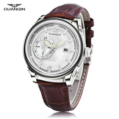 GUANQIN GS19027 Men Quartz Watch Working Sub-dial Date Luminous Genuine Leather Band Wristwatch
GUANQIN GS19027 Men Quartz Watch Working Sub-dial Date Luminous Genuine Leather Band Wristwatch