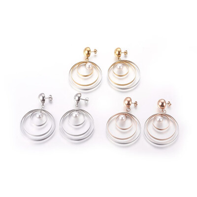 304 Stainless Steel Dangle Stud Earrings with Acrylic Beads Flat Round Mixed Color 58mm Pin 08mm
304 Stainless Steel Dangle Stud Earrings with Acrylic Beads Flat Round Mixed Color 58mm Pin 08mm