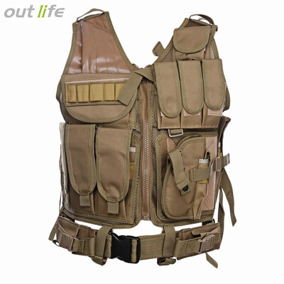 Outlife Tactical Paintball Military Swat Assault Shooting Hunting Molle Vest with Holster
Outlife Tactical Paintball Military Swat Assault Shooting Hunting Molle Vest with Holster