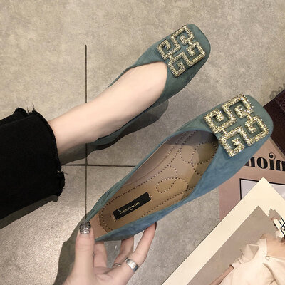Single shoe women spring suede Joker Korean version of rhinestone fashion square shoes women flat shoes women
Single shoe women spring suede Joker Korean version of rhinestone fashion square shoes women flat shoes women