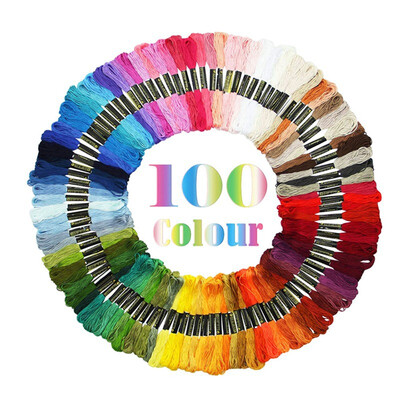 Multi-color Soft Cotton Cross Stitch Threads Sewing Embroidery Floss DIY Handmade Wool Knitting Floss 100 Skeins
Multi-color Soft Cotton Cross Stitch Threads Sewing Embroidery Floss DIY Handmade Wool Knitting Floss 100 Skeins