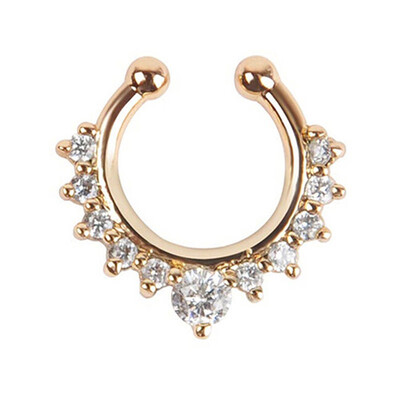 EK165 New Crystal Clicker Fake Septum For Women Clip Hoop Nose Ring Faux Piercing Gold Silver Plated Men Girl Gift Body Jewelry
EK165 New Crystal Clicker Fake Septum For Women Clip Hoop Nose Ring Faux Piercing Gold Silver Plated Men Girl Gift Body Jewelry