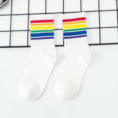 Fashion Unisex Rainbow Striped Socks Sport Socks Ankle High Socks Casual Hosiery Cotton Socks Skateboard Socks Breathable Socks
Fashion Unisex Rainbow Striped Socks Sport Socks Ankle High Socks Casual Hosiery Cotton Socks Skateboard Socks Breathable Socks