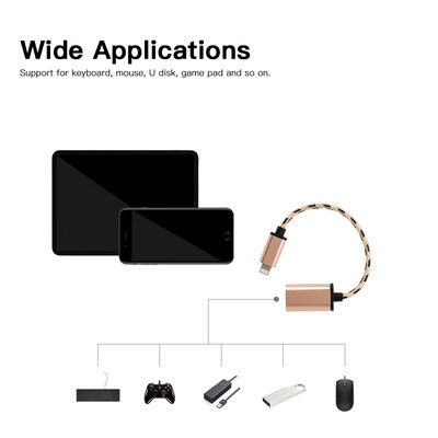 Lightning OTG Cable Lightning Male to USB30 Adapter Data Transfer Cord for iPhoneSilver
Lightning OTG Cable Lightning Male to USB30 Adapter Data Transfer Cord for iPhoneSilver