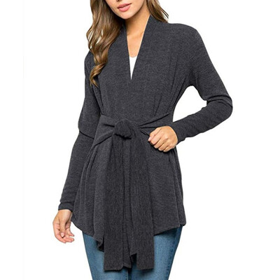 Womens Fashion Casual Solid Color Long Sleeves Tie Decoration Warm Knitted Cardigan Coat Jacket
Womens Fashion Casual Solid Color Long Sleeves Tie Decoration Warm Knitted Cardigan Coat Jacket