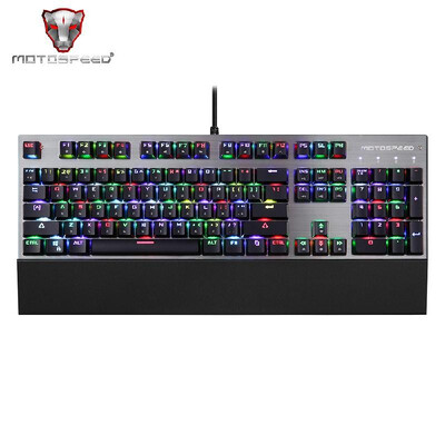 Motospeed CK108 104 Keys Blue Switch RGB Backlit Ergonomics Design Mechanical Gaming Wired Keyboard
Motospeed CK108 104 Keys Blue Switch RGB Backlit Ergonomics Design Mechanical Gaming Wired Keyboard