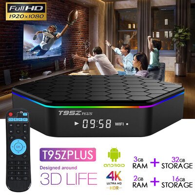 T95Z Plus Smart TV Box 2GB16GB3GB32GB Fully Loaded TV Box Octa Core Android 60 Dual WIFI 4K
T95Z Plus Smart TV Box 2GB16GB3GB32GB Fully Loaded TV Box Octa Core Android 60 Dual WIFI 4K