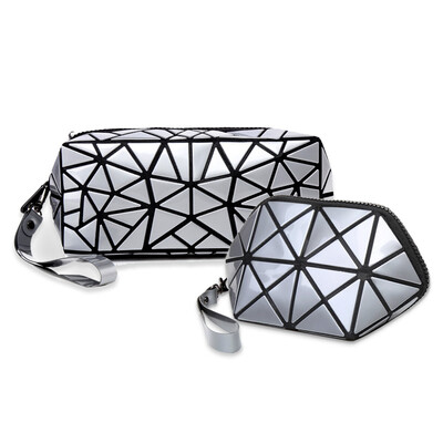 Nika NIKA big fashion cosmetics travel storage bag geometry rhombic stitching wash bag silver size 2 Pack
Nika NIKA big fashion cosmetics travel storage bag geometry rhombic stitching wash bag silver size 2 Pack