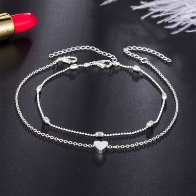 Women Fashional Elegant Concise Retro Alloy Material Anti-friction Heart-shaped Anklet
Women Fashional Elegant Concise Retro Alloy Material Anti-friction Heart-shaped Anklet
