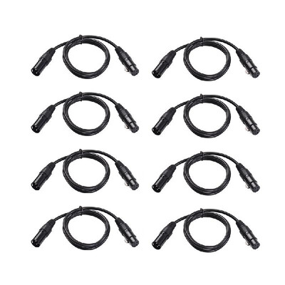 8pcs 33 feet1 meters DMX Stage Light Cable Wires with 3-Pin Signal XLR Male to Female Connection for Moving Head Light Par Light
8pcs 33 feet1 meters DMX Stage Light Cable Wires with 3-Pin Signal XLR Male to Female Connection for Moving Head Light Par Light