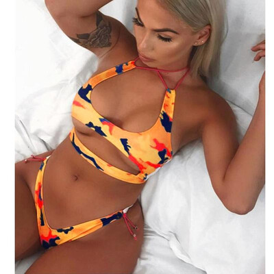 Sexy Women Lace Up Cutout Bandage Bikini Camouflage Pineapple Print Swimwear Swimsuit Bathing Suit Biquini
Sexy Women Lace Up Cutout Bandage Bikini Camouflage Pineapple Print Swimwear Swimsuit Bathing Suit Biquini