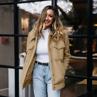 Toponeto Women Fashion Autumn Winter Faux Shearling Warm Coat Solid Color Long Sleeve
Toponeto Women Fashion Autumn Winter Faux Shearling Warm Coat Solid Color Long Sleeve
