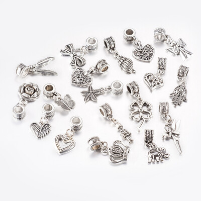 Tibetan Style Alloy European Dangle Beads Large Hole Pendants Mixed Shapes Antique Silver 2235mm
Tibetan Style Alloy European Dangle Beads Large Hole Pendants Mixed Shapes Antique Silver 2235mm