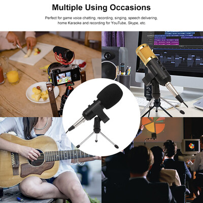 USB Condenser Microphone USB Record Mic Plug & Play for Home Studio Voice Chat Recording Meeting Computer Microphone
USB Condenser Microphone USB Record Mic Plug & Play for Home Studio Voice Chat Recording Meeting Computer Microphone