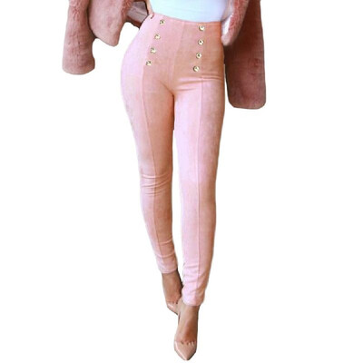 Sexy Women Slim Faux Suede Leggings Trousers Solid Buttons Side Zipper Elegant Fitness Skinny Pencil Pants
Sexy Women Slim Faux Suede Leggings Trousers Solid Buttons Side Zipper Elegant Fitness Skinny Pencil Pants