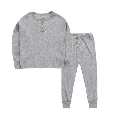 Baby Kids Boys Girls Solid Print Outfits Set Long Sleeve Blouse TopsPants Sleepwear Pajamas
Baby Kids Boys Girls Solid Print Outfits Set Long Sleeve Blouse TopsPants Sleepwear Pajamas