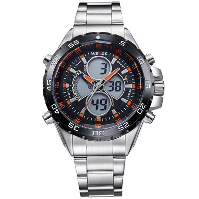 WEIDE WH1103 Dual Display Two Movement Quartz Digital Men Watch 3ATM Waterproof LCD Backlight Auto Date Day Week Alarm Stopwatch W
WEIDE WH1103 Dual Display Two Movement Quartz Digital Men Watch 3ATM Waterproof LCD Backlight Auto Date Day Week Alarm Stopwatch W