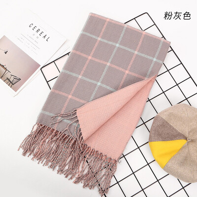 Winter new imitation cashmere double plaid scarf ladies thick warm shawl dual-use scarf
Winter new imitation cashmere double plaid scarf ladies thick warm shawl dual-use scarf