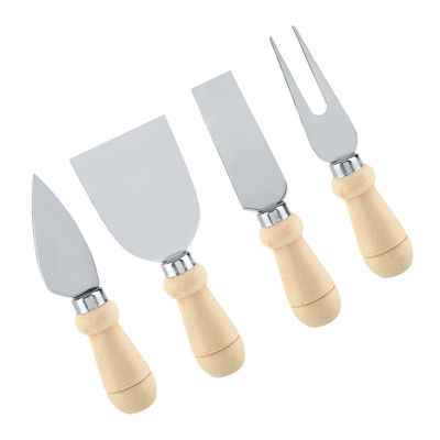 Greensen 4PCSSet Stainless Steel Cheese Knives Set Wooden Handle Cheese Cutting Knife Slicer Cutter Set
Greensen 4PCSSet Stainless Steel Cheese Knives Set Wooden Handle Cheese Cutting Knife Slicer Cutter Set