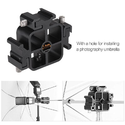 Triple Cold Shoe Mount Flash Speedlite Bracket Photography Umbrella Holder with Ballhead Adapter Phone Holders for Smartphone Flas
Triple Cold Shoe Mount Flash Speedlite Bracket Photography Umbrella Holder with Ballhead Adapter Phone Holders for Smartphone Flas