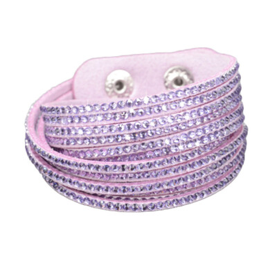Personality Solid Drill Colourful Rhinestone Multi-Layer Leather Rope Manual Bracelet Unisex Pair Jewellery
Personality Solid Drill Colourful Rhinestone Multi-Layer Leather Rope Manual Bracelet Unisex Pair Jewellery