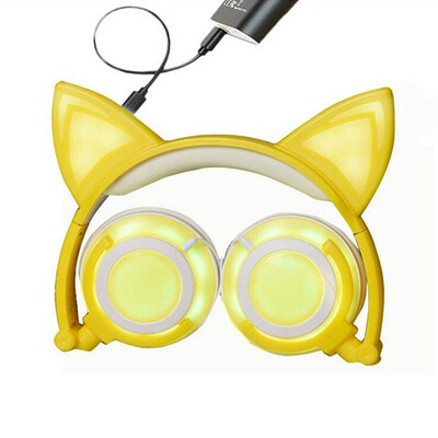 New Version Rechargeable Foldable Flash LED Diode Luminous Cat Headphones Backlit Headset for PC Computer Mobile Phone
New Version Rechargeable Foldable Flash LED Diode Luminous Cat Headphones Backlit Headset for PC Computer Mobile Phone